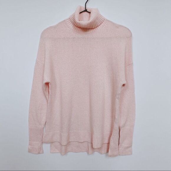 J. Crew Wool Blend Turtleneck Sweater Light Pastel Pink S - Picture 11 of 11
